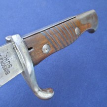 German WW1 M1898-05 nA mS Butcher Sawback Bayonet, Dated 1915 by Simson & Co 8